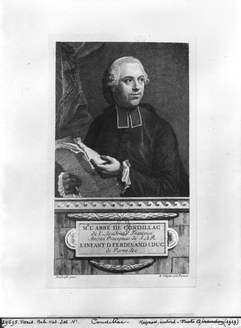 Etienne Bonnot de Condillac (1715-80) 18. század 2. fele, metszet: Giovanni Volpato (1733-1803) alkotó: Giuseppe Baldrighi