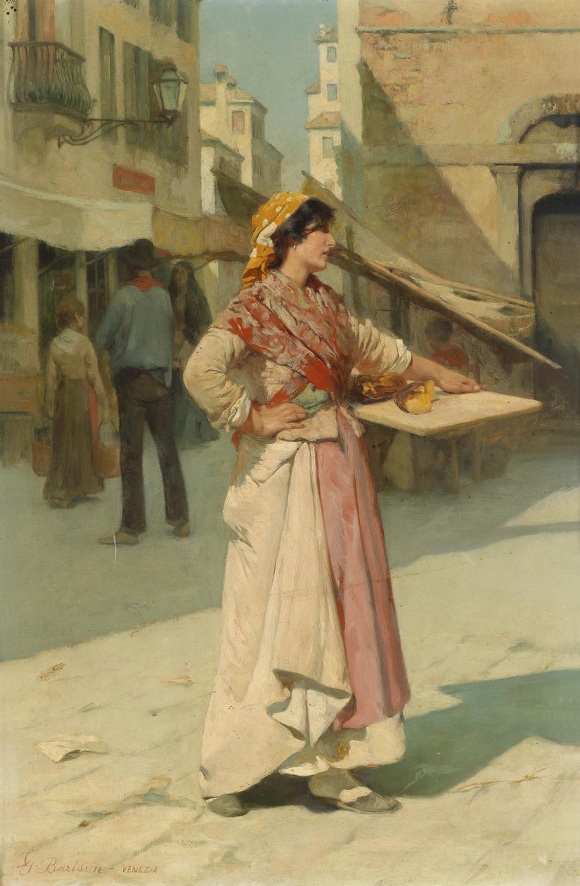 Velencei eladónő alkotó: Giuseppe Barison