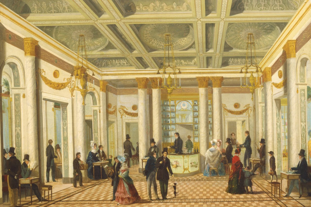 Caffè dei Servi, Milánó alkotó: Giuseppe Bernardino Bison