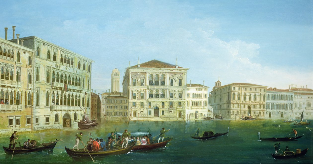 A Casa Foscari és a Palazzo Balbi, a velencei Canal Grande felől alkotó: Giuseppe Bernardino Bison