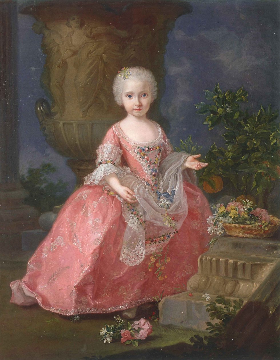 A spanyol Infanta Maria Luisa (1745-1792) portréja alkotó: Giuseppe Bonito