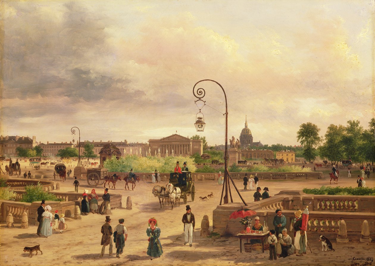 La Place de la Concorde 1829-ben (lásd még: 19842) alkotó: Giuseppe Canella