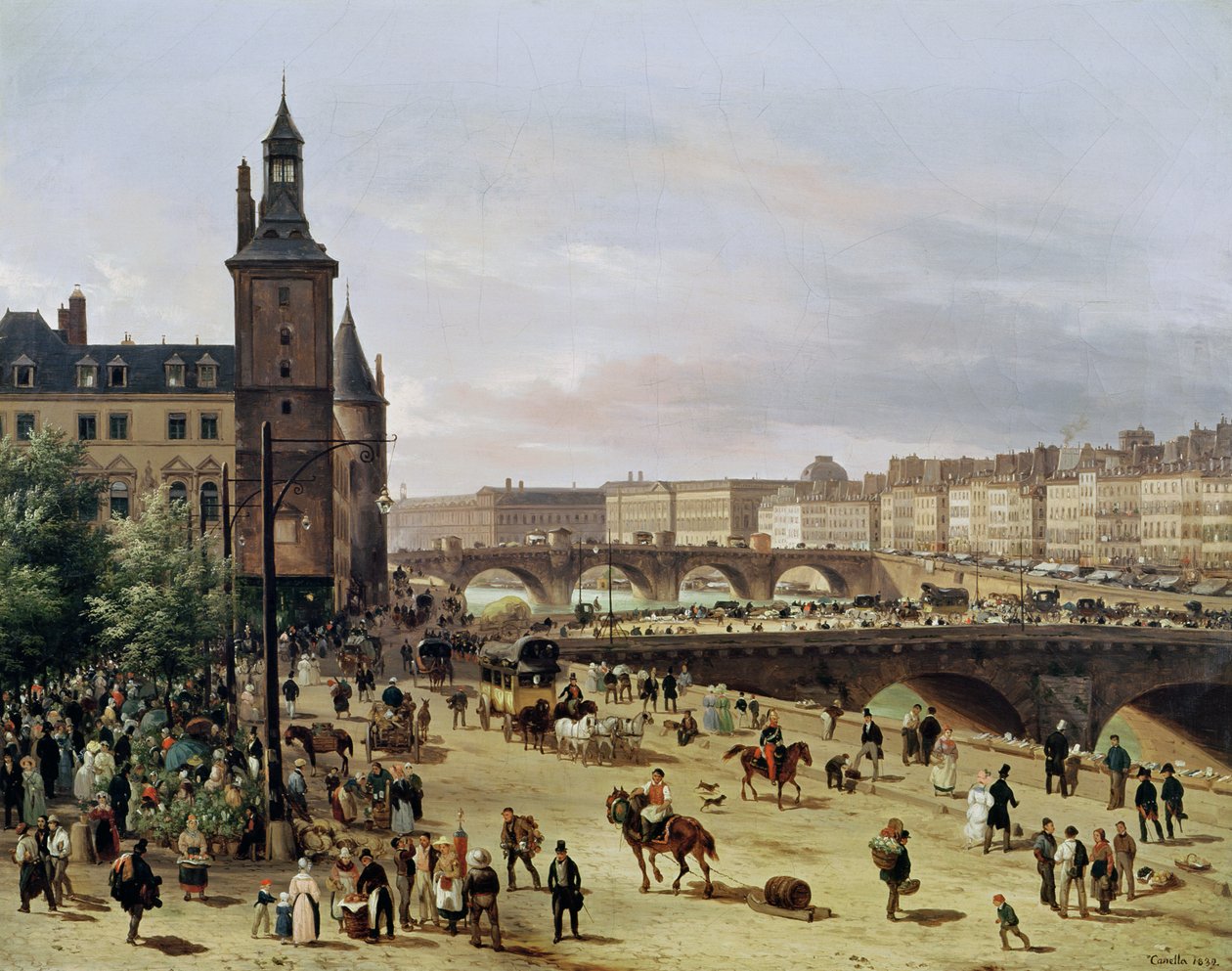 Virágpiac, 1832 alkotó: Giuseppe Canella