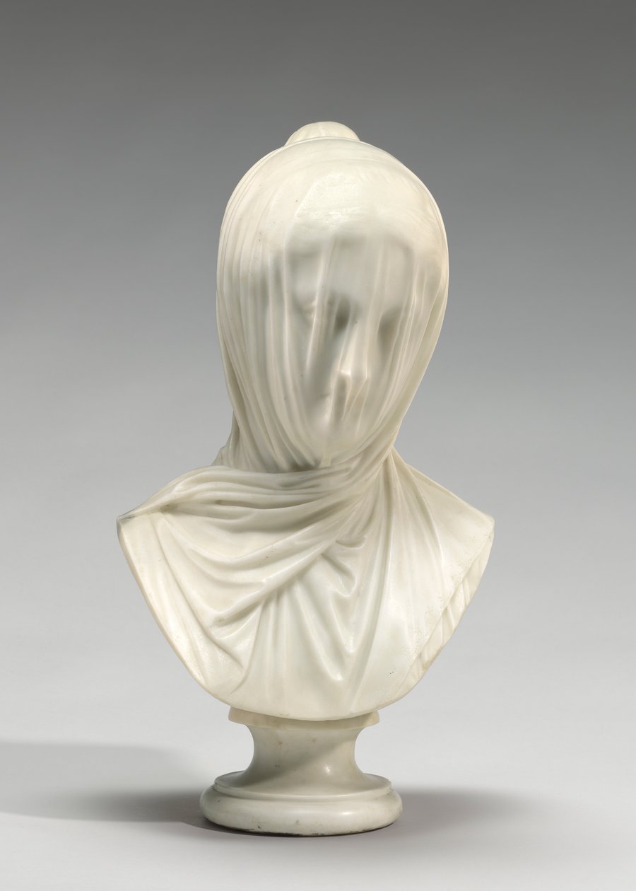 A fátyolos apáca, 1860 körül (márvány) alkotó: Giuseppe Croff