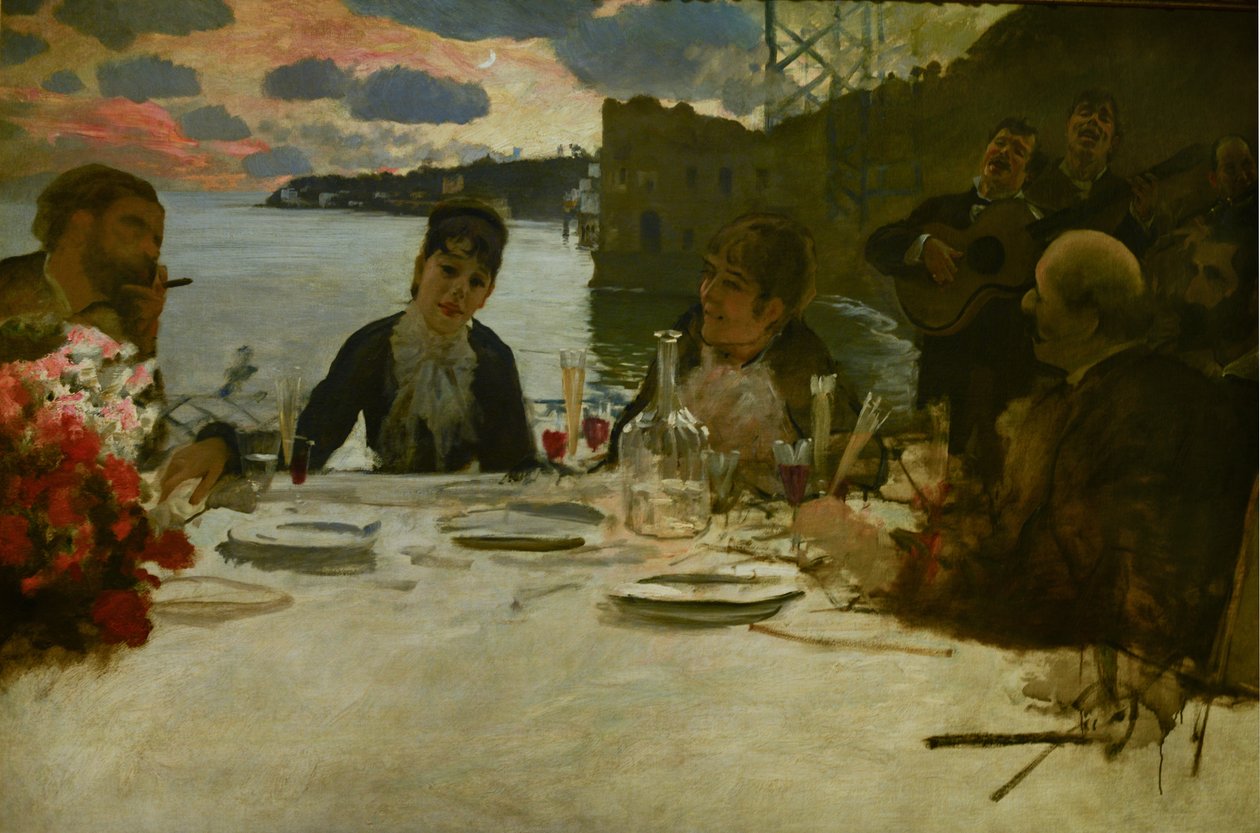 Ebéd Posillipóban alkotó: Giuseppe de Nittis