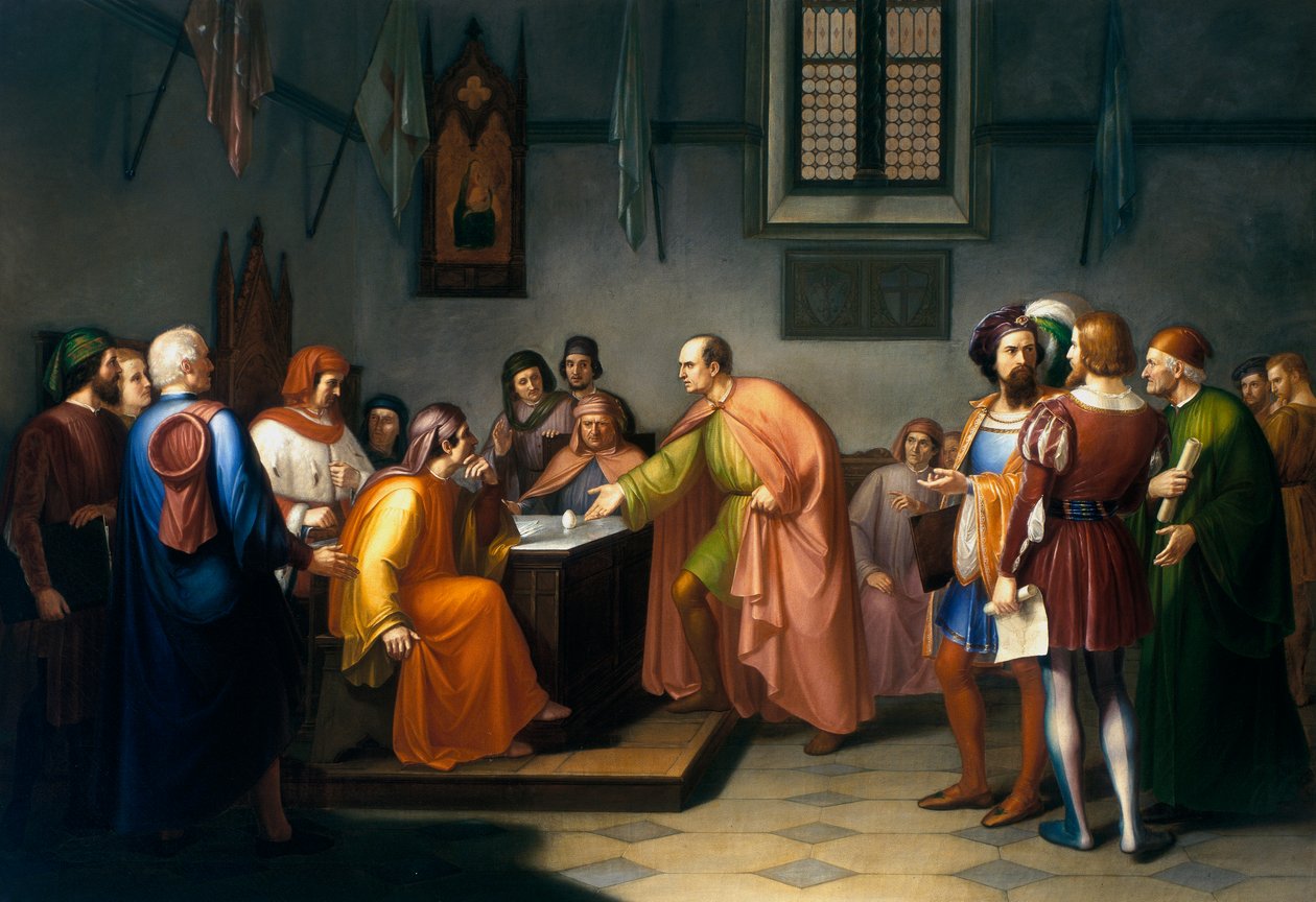 Brunelleschi elvégzi a tojáskísérletet alkotó: Giuseppe Fattori