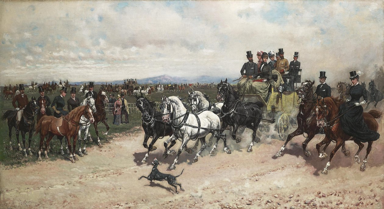 A visszatérés a Capannelle -ből alkotó: Giuseppe Gabani