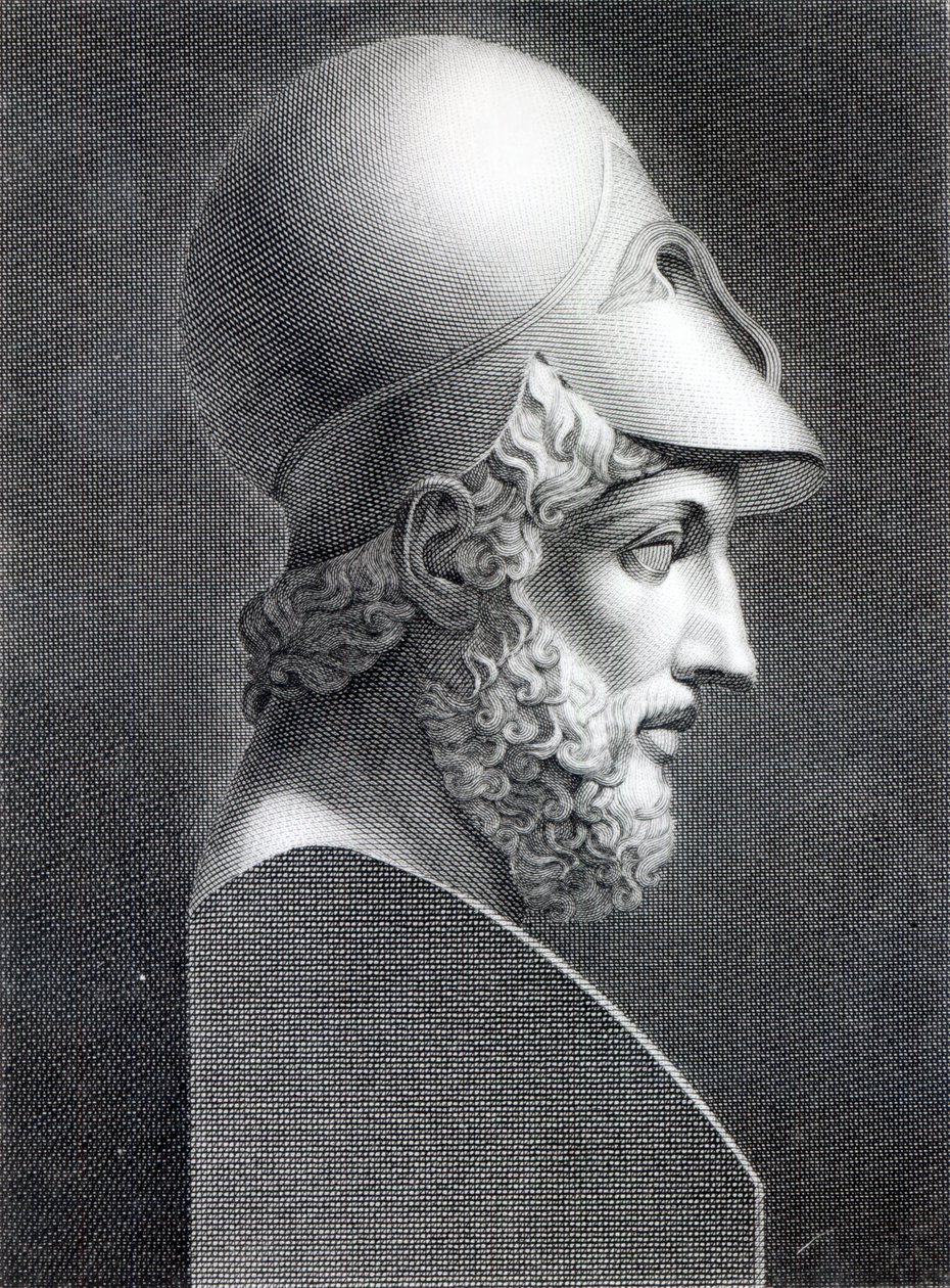 Periklész mellszobra, Giuseppe Cozzi metszete alkotó: Giuseppe Longhi