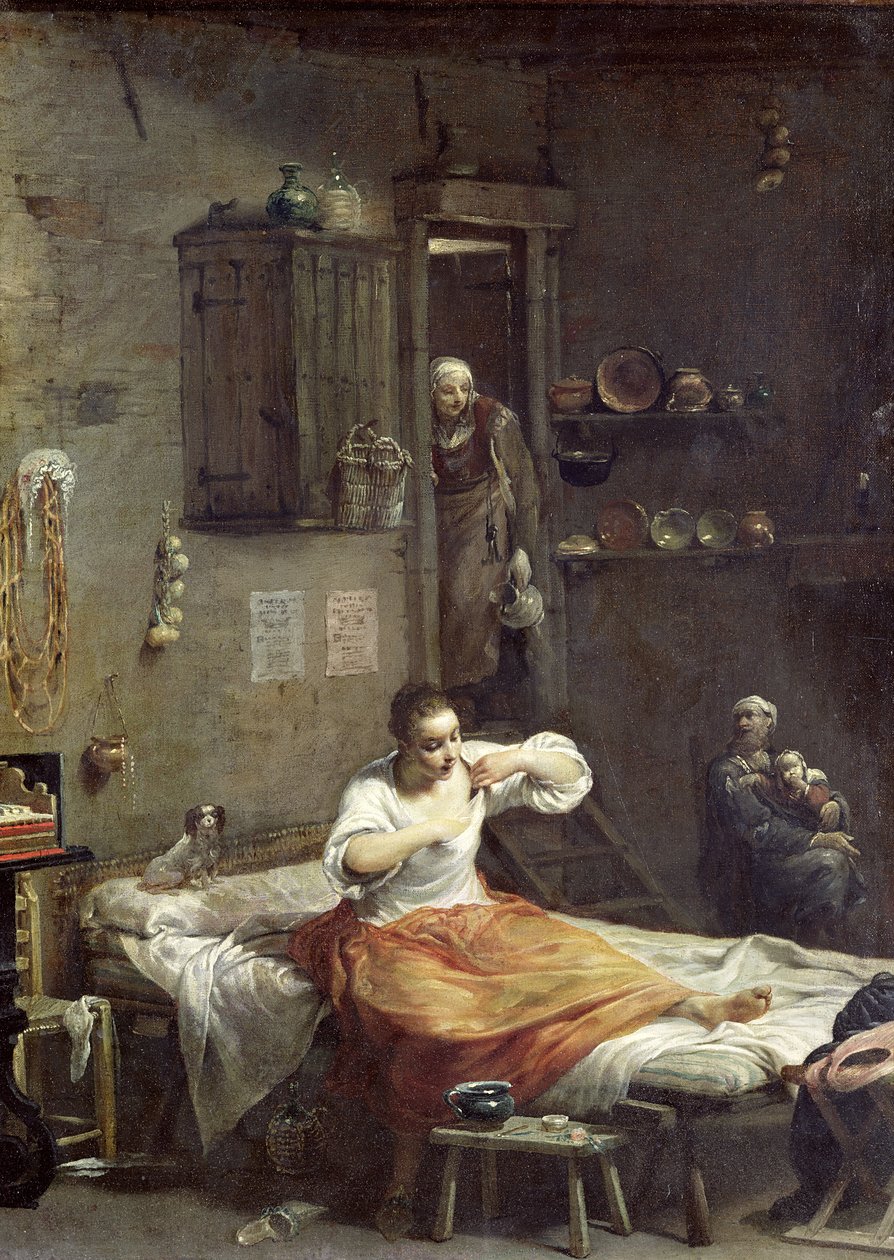 A nő a bolhával alkotó: Giuseppe Maria Crespi