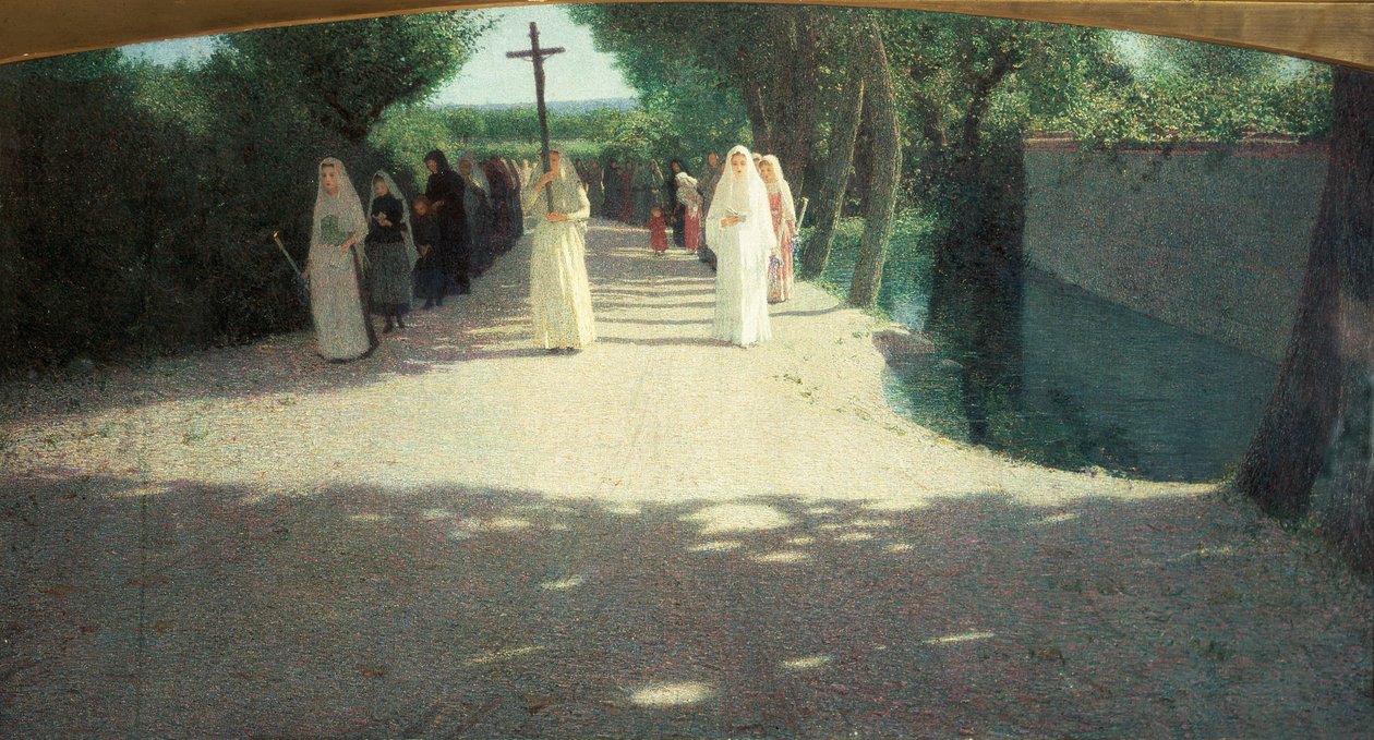 A menet, 1892-95 alkotó: Giuseppe Pellizza da Volpedo