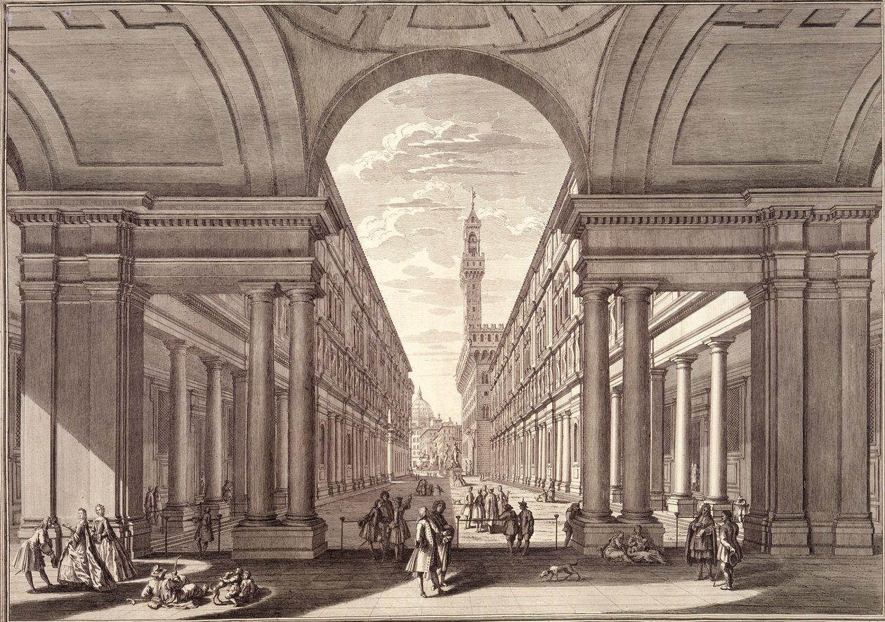 Az Uffizi, Firenze alkotó: Giuseppe Zocchi