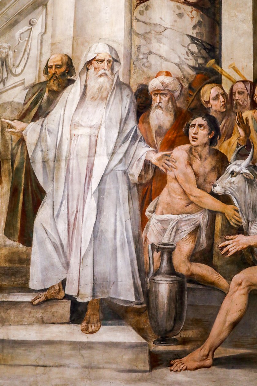 Numa Pompilius a Vestals kultusz megalapítója (részlet) alkotó: Giuseppe Cesari