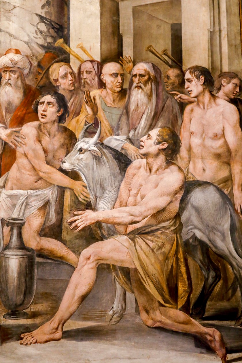 Numa Pompilius a Vestals kultusz megalapítója (részlet) alkotó: Giuseppe Cesari