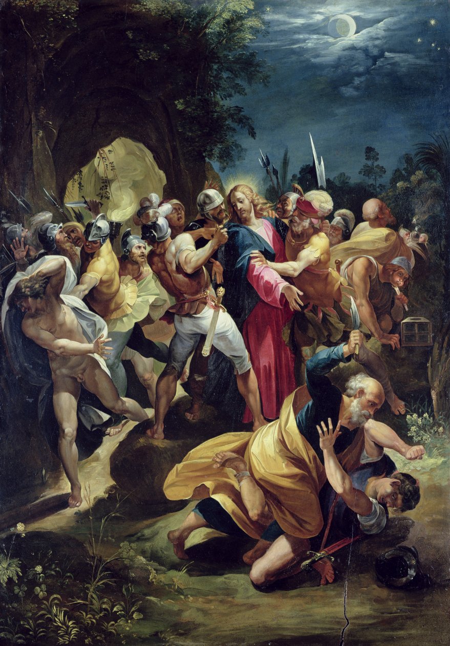 Krisztus letartóztatása, 1590-es évek (olaj, tábla) alkotó: Giuseppe Cesari