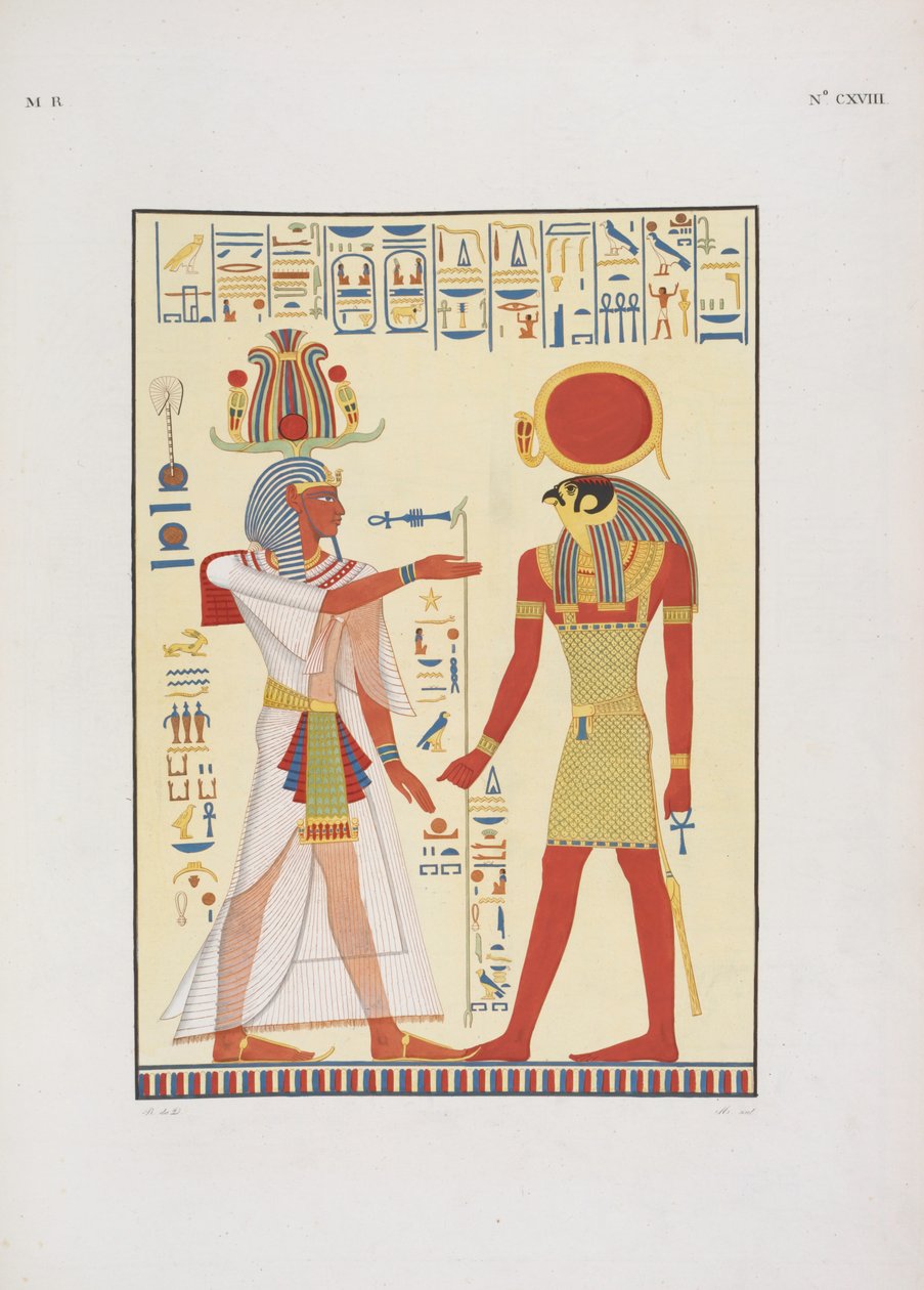 II. Menphtah, II. Ramszesz utódja, Ippolito Rosellini "Egyiptom és Núbia emlékművei..." című illusztrációja alkotó: Giuseppe Angelelli