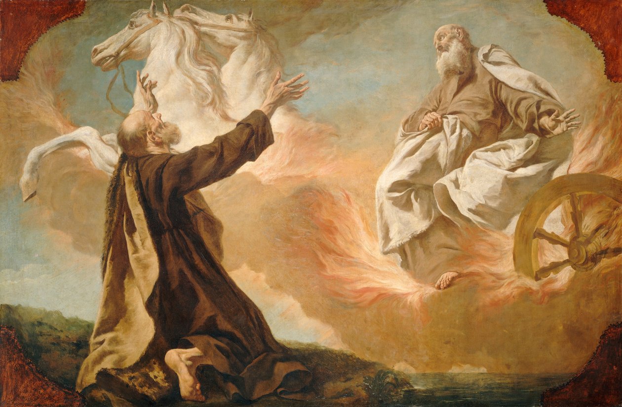 Illés tüzes szekéren, c. 17401755. alkotó: Giuseppe Angeli