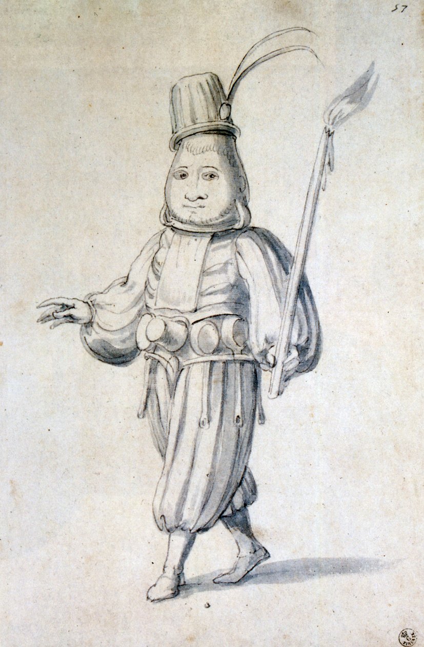 Dizájn egy szakács jelmezhez, 16. század alkotó: Giuseppe Arcimboldi