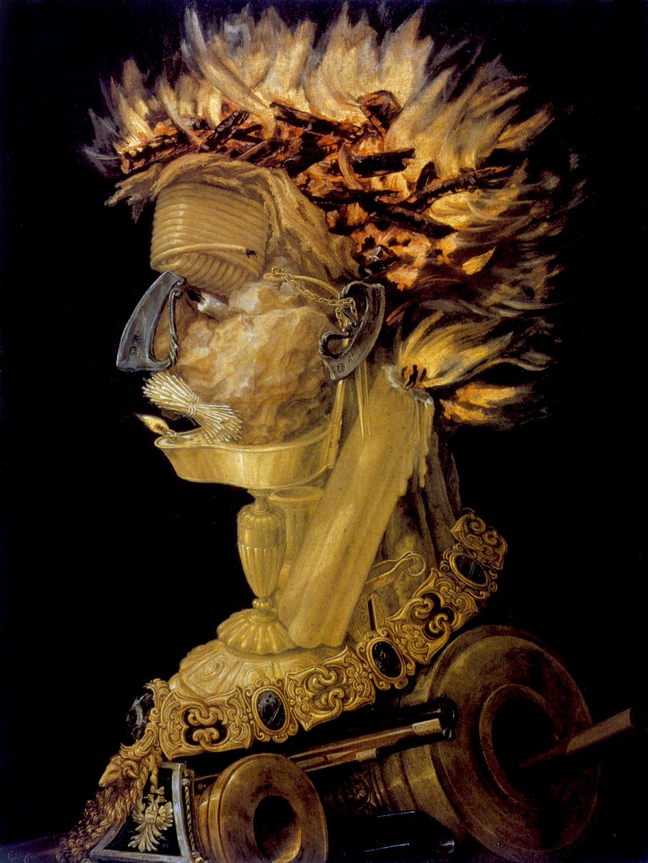 Tűz, 1566 alkotó: Giuseppe Arcimboldi