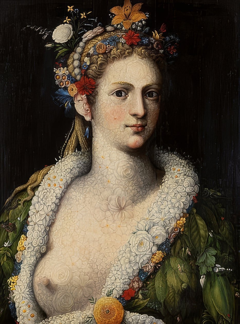 A prostituált flórája 1590 alkotó: Giuseppe Arcimboldo