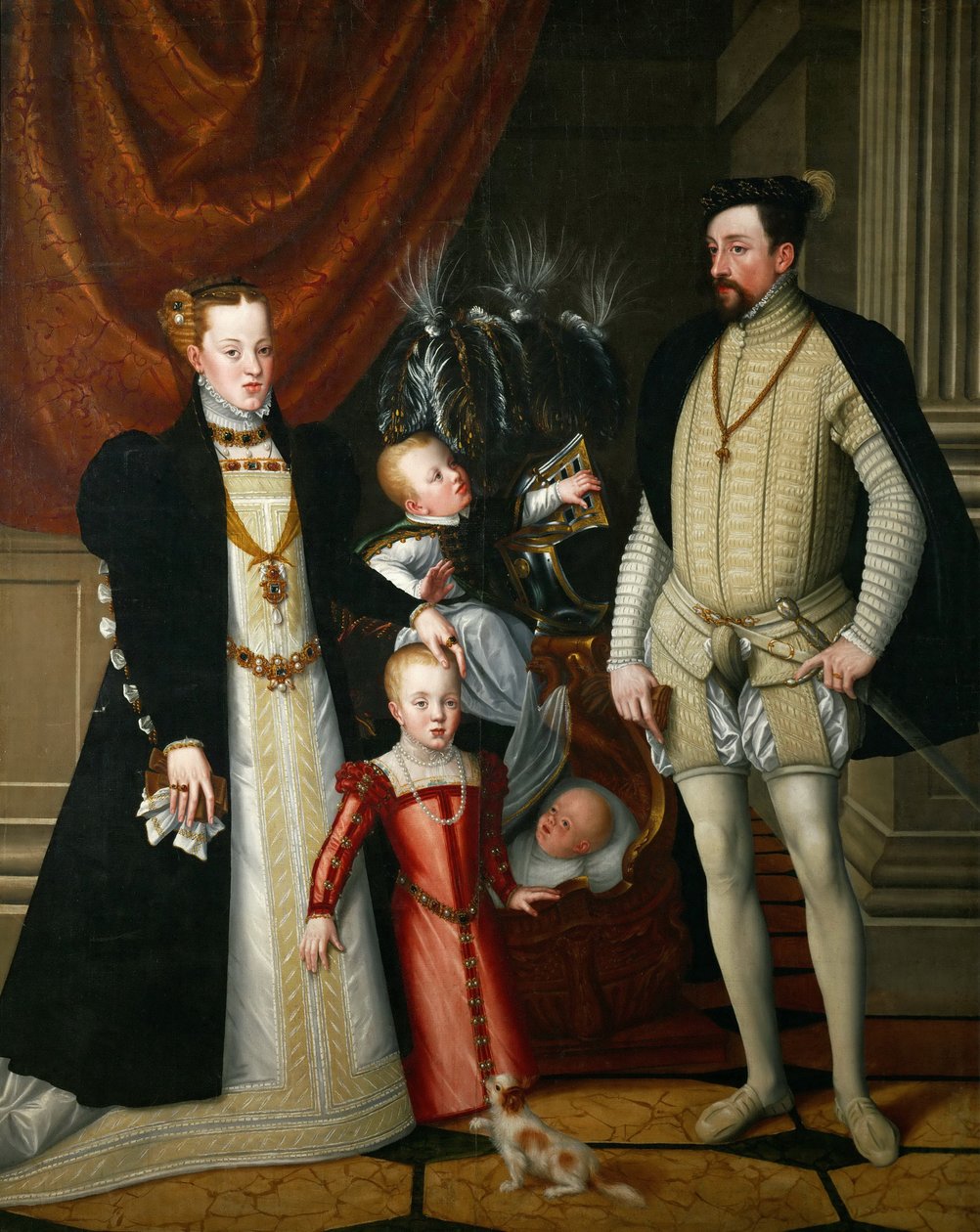 II. Maximilian osztrák római császár 1527-1576 és felesége, Infanta Maria, a spanyol alkotó: Giuseppe Arcimboldo