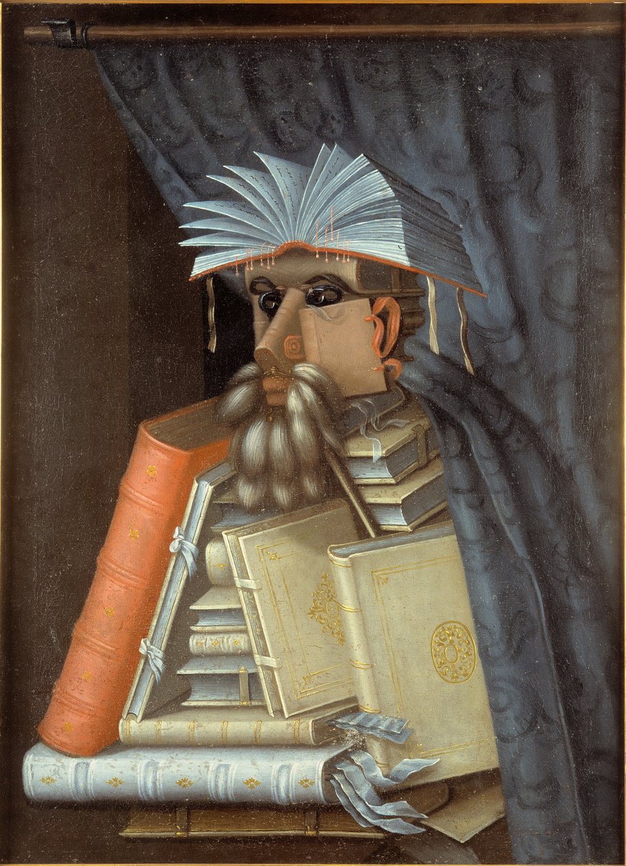 Könyvtáros portréja, 1566 körül (olaj, vászon). alkotó: Giuseppe Arcimboldo