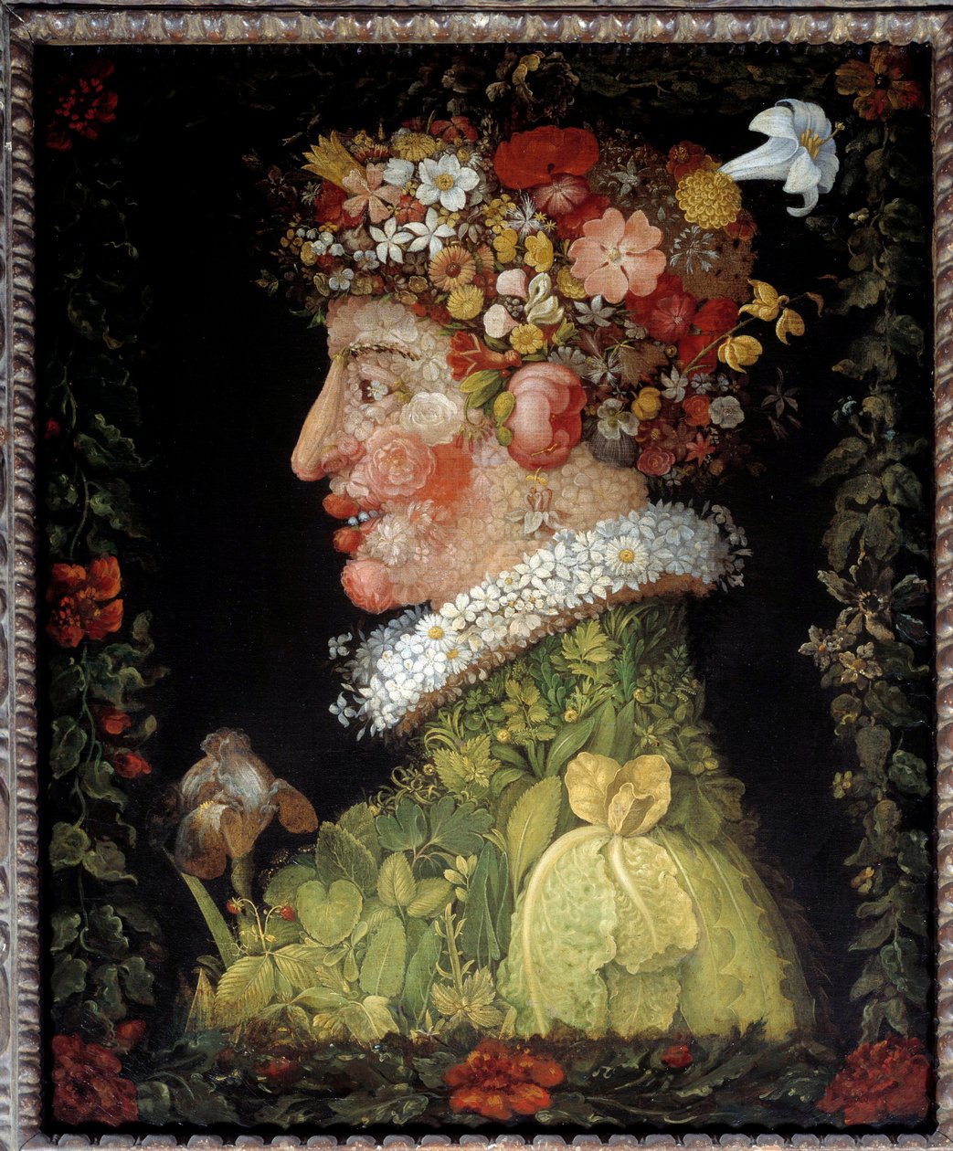 Tavasz (a négy évszakot bemutató sorozatból) alkotó: Giuseppe Arcimboldo