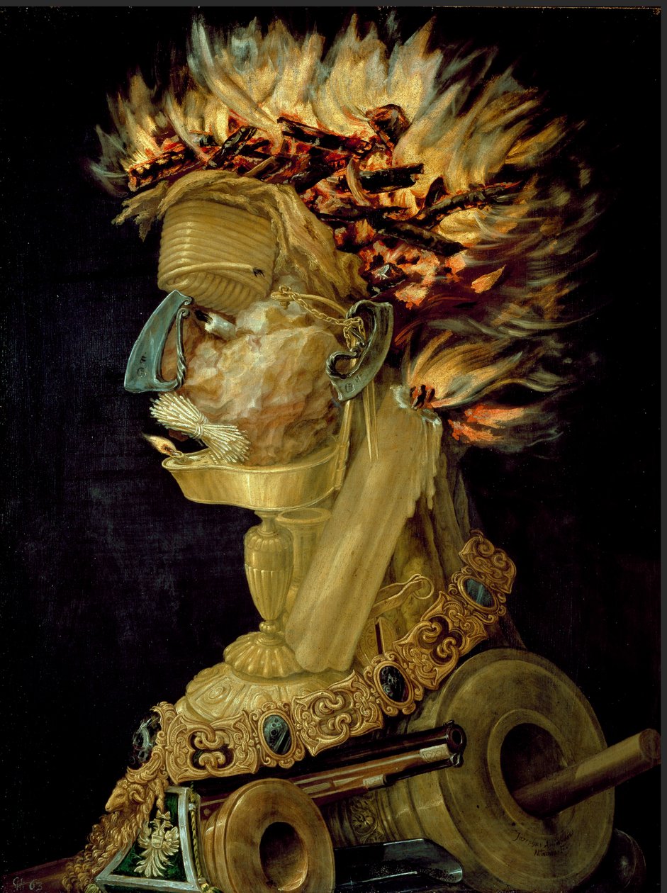 Giuseppe Arcimboldi (Arcimboldo) tűzfestménye (1527-1593) 1566 Méret: 66,5x51 cm Bécs, Kunsthistorisches Museum alkotó: Giuseppe Arcimboldo