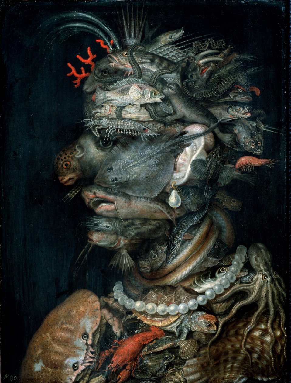 Giuseppe Arcimboldi (Arcimboldo) vízfestménye (1527-1593) 1566 Méret: 66,5x51 cm Bécs, Kunsthistorisches Museum alkotó: Giuseppe Arcimboldo