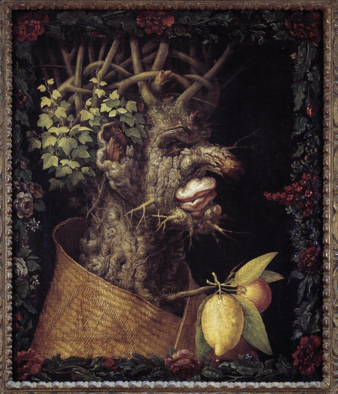 Téli. Allegóriája az évszakokról. Giuseppe Arcimboldo (1527-1593) festménye. Musee du Louvre alkotó: Giuseppe Arcimboldo