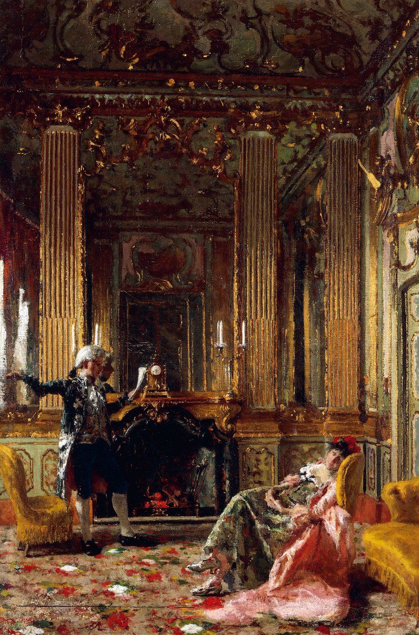 Költő vagy versek, Giuseppe Barbaglia (1841-1910), olaj, vászon, 74x52 cm alkotó: Giuseppe Barbaglia