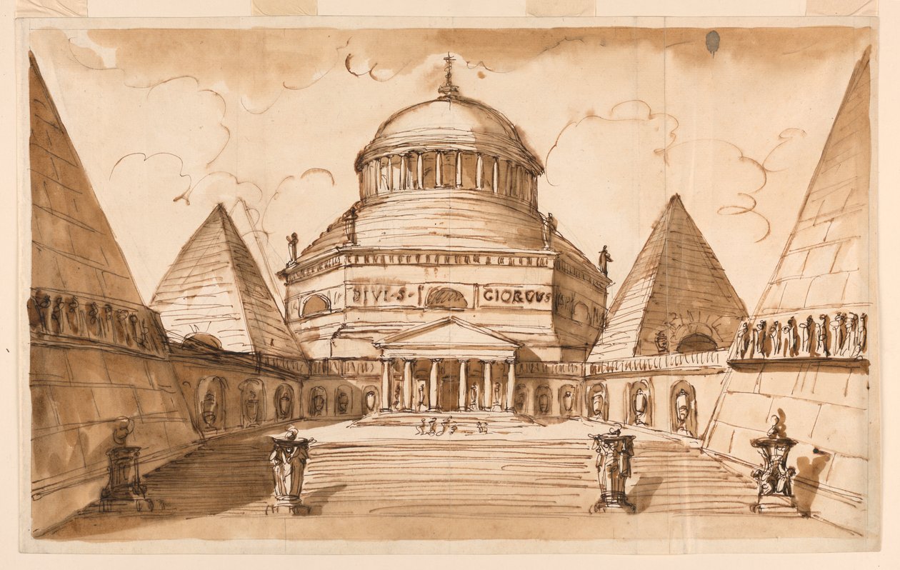 Szent Györgynek szentelendő templom átriuma alkotó: Giuseppe Barberi
