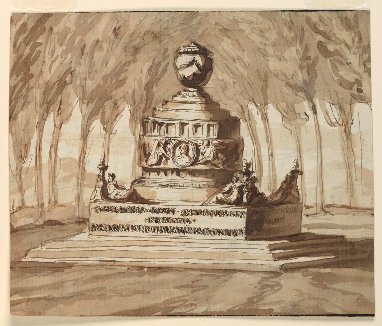 Pietro Chiari költő síremléke alkotó: Giuseppe Barberi