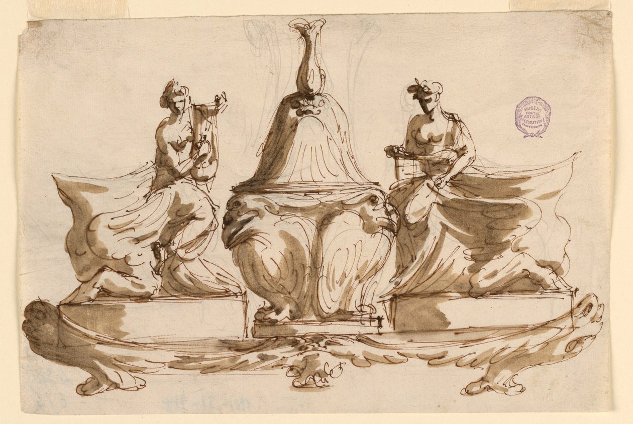 Tervezés tintatartóhoz alkotó: Giuseppe Bernardino Bison