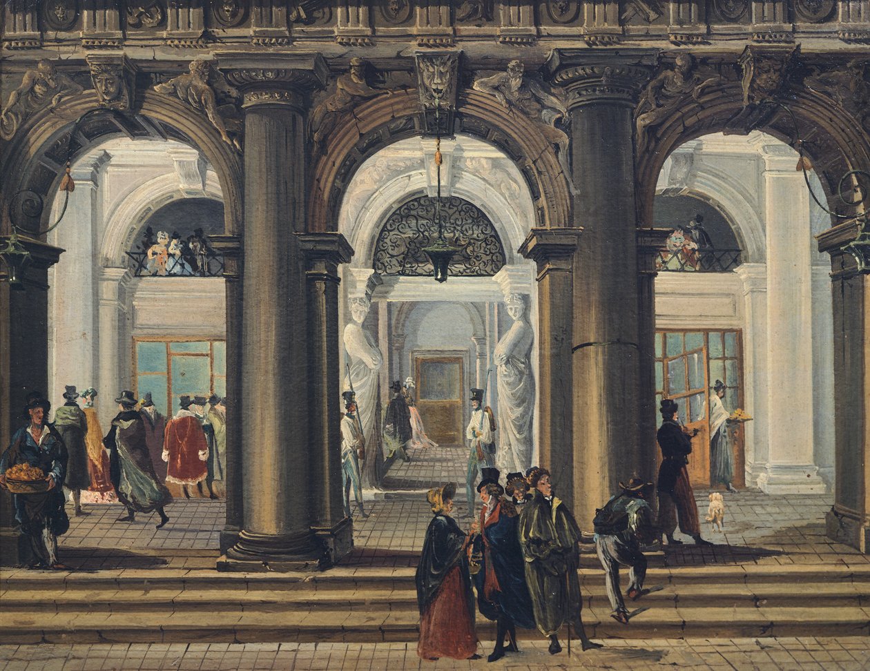 A velencei Marciana Könyvtár bejárata, Giuseppe Bernardino Bison (1762-1844), Olaszország alkotó: Giuseppe Bernardino Bison