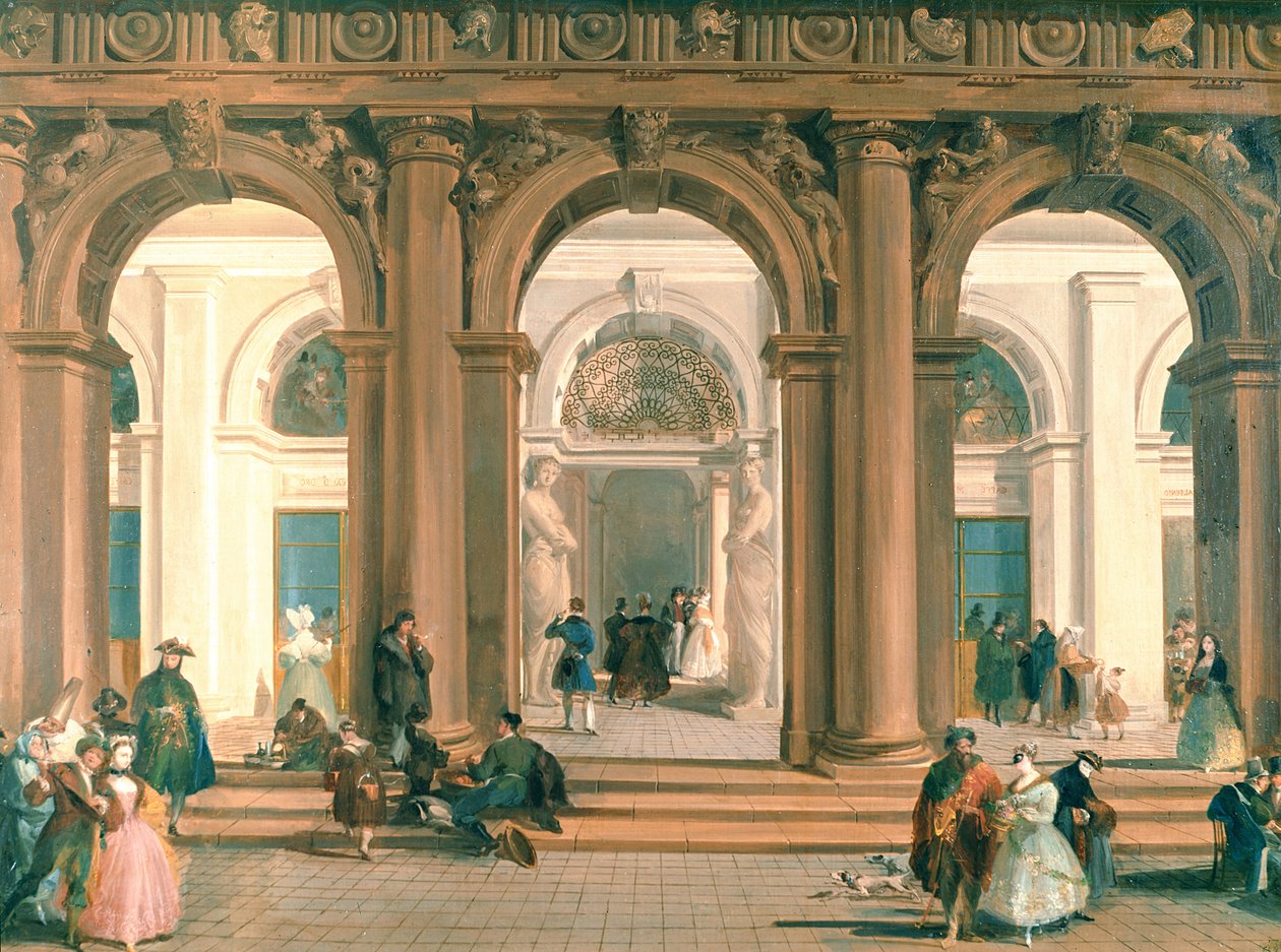 A Biblioteca Marciana, a Piazzetta bejárata, Velence alkotó: Giuseppe Bernardino Bison