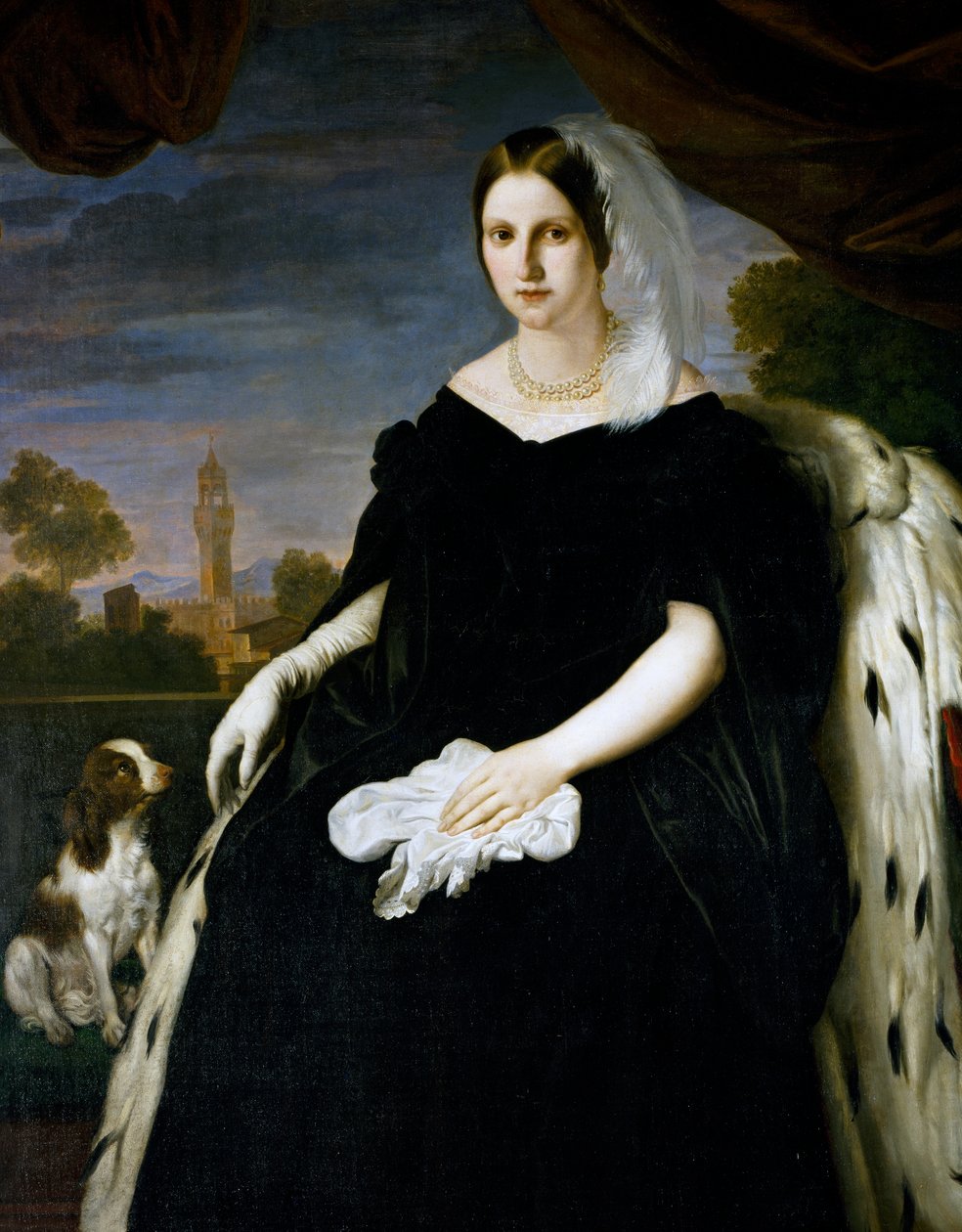 Maria Antónia két szicíliai hercegnő portréja (Palermo alkotó: Giuseppe Bezzuoli