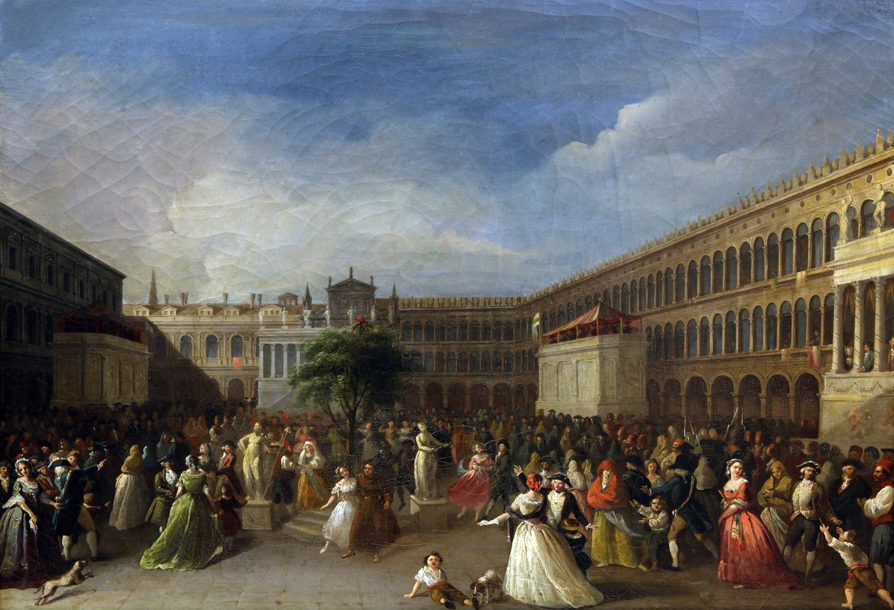 A Piazza San Marco-n 1797. június 4-én felállított Szabadság fája. alkotó: Giuseppe Borsato