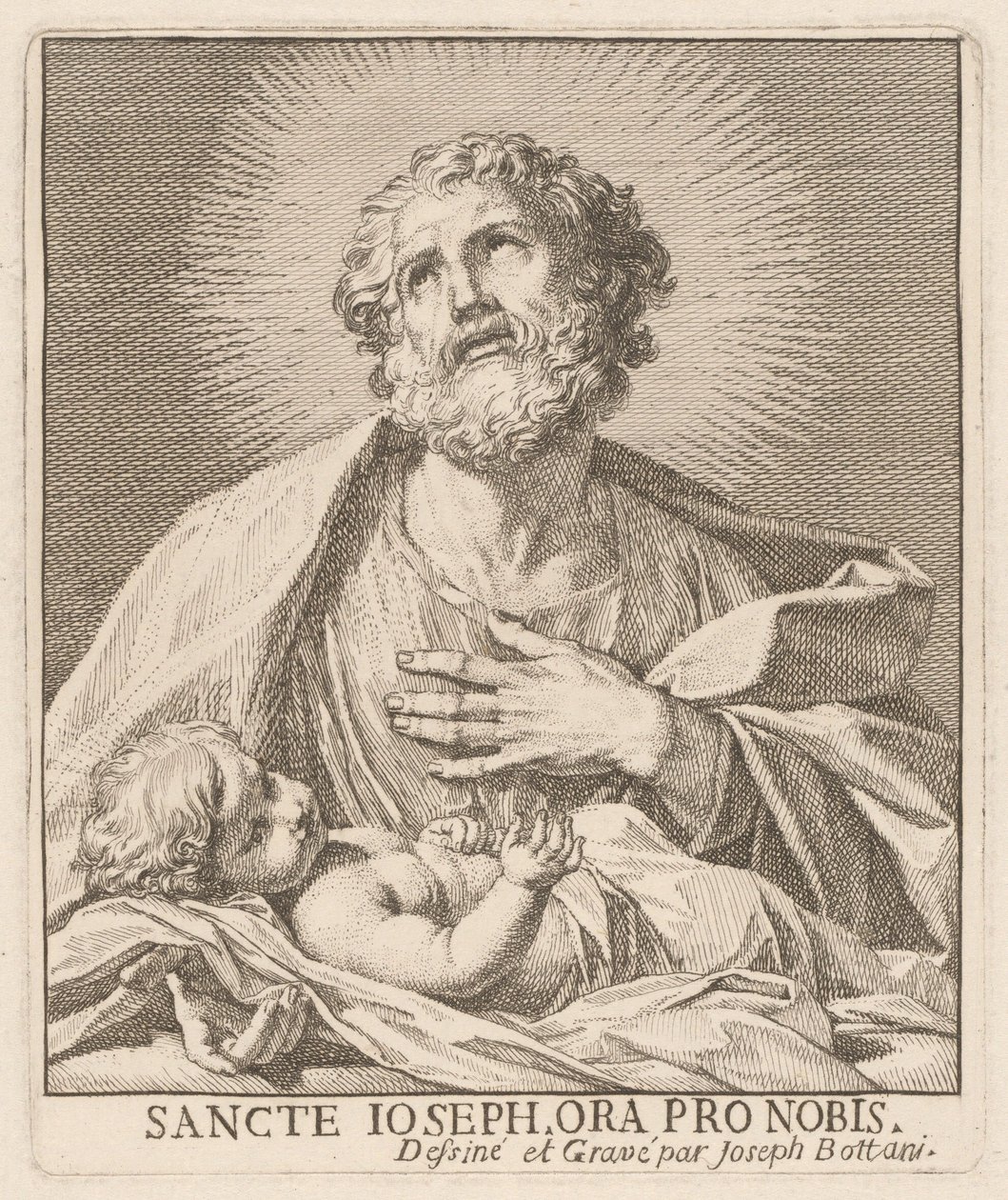 Szent József és a kis Jézus alkotó: Giuseppe Bottani