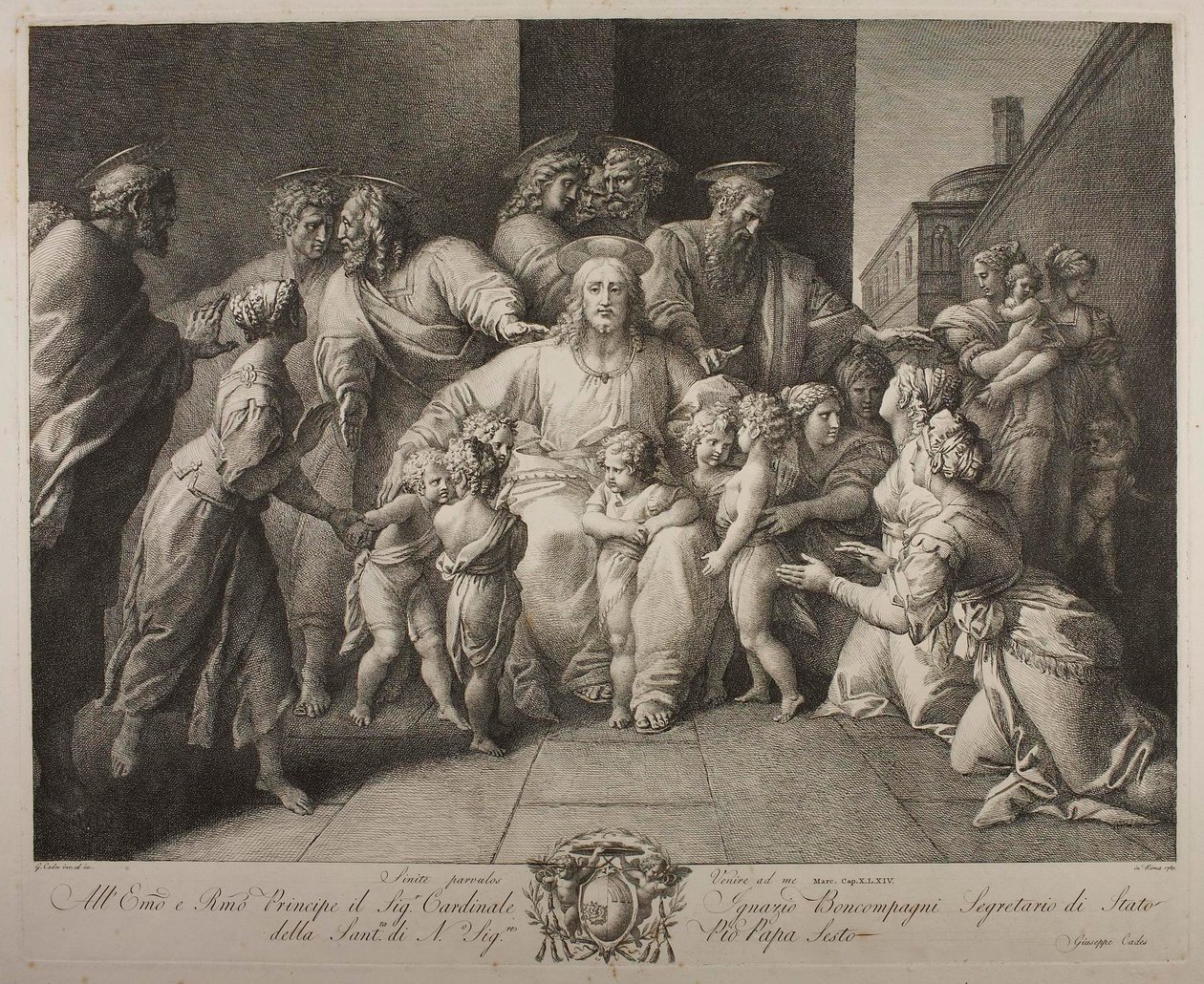 Krisztus megáldja a gyermekeket alkotó: Giuseppe Cades