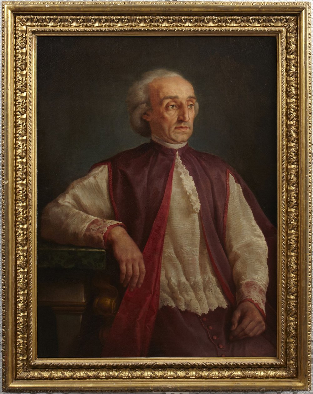 Egy egyházi személy portréja alkotó: Giuseppe Cades