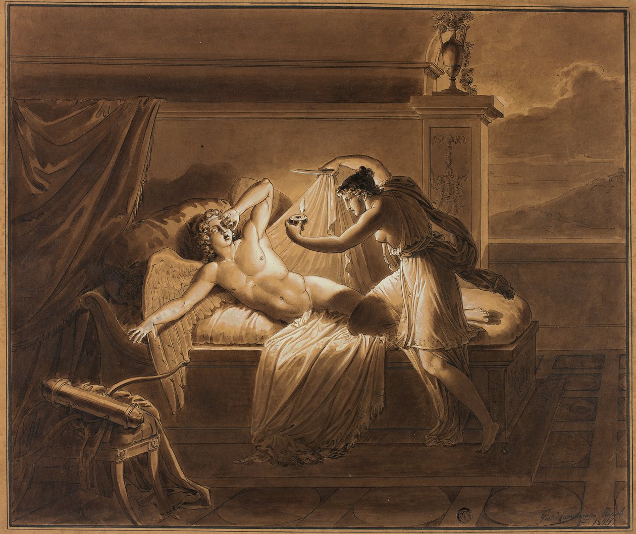 Ámor és Psyche alkotó: Giuseppe Cammarano