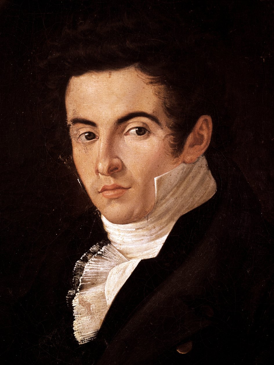 : Vincenzo Bellini (1801-1835) zeneszerző portréja. Giuseppe Cammarano (1766-1850) festménye. Nápoly, San Martino Nemzeti Múzeum (San Martino Nemzeti Múzeum) alkotó: Giuseppe Cammarano