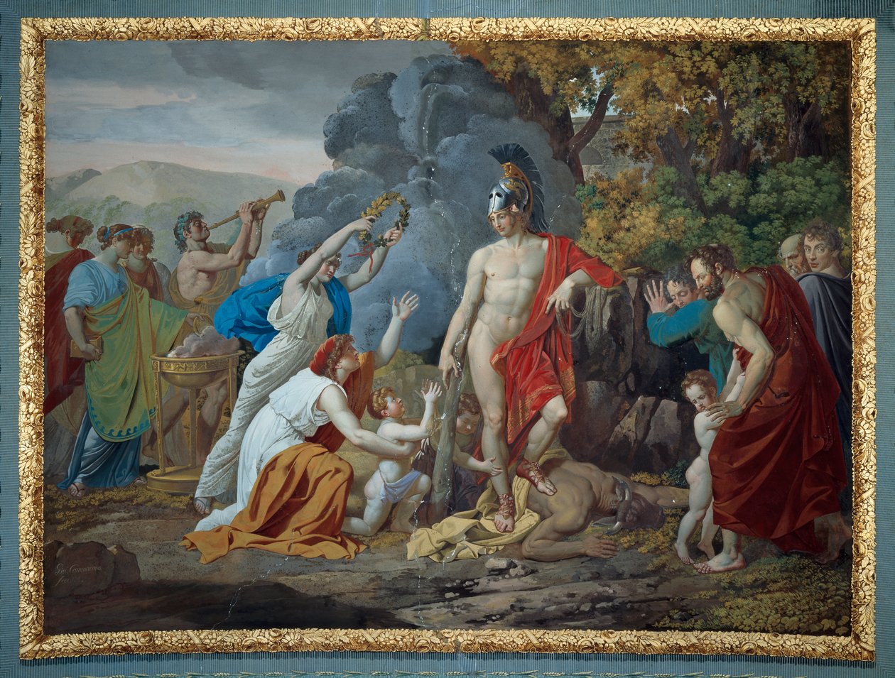 Thészeusz és a Minotaurusz, Giuseppe Cammarano alkotó: Giuseppe Cammarano