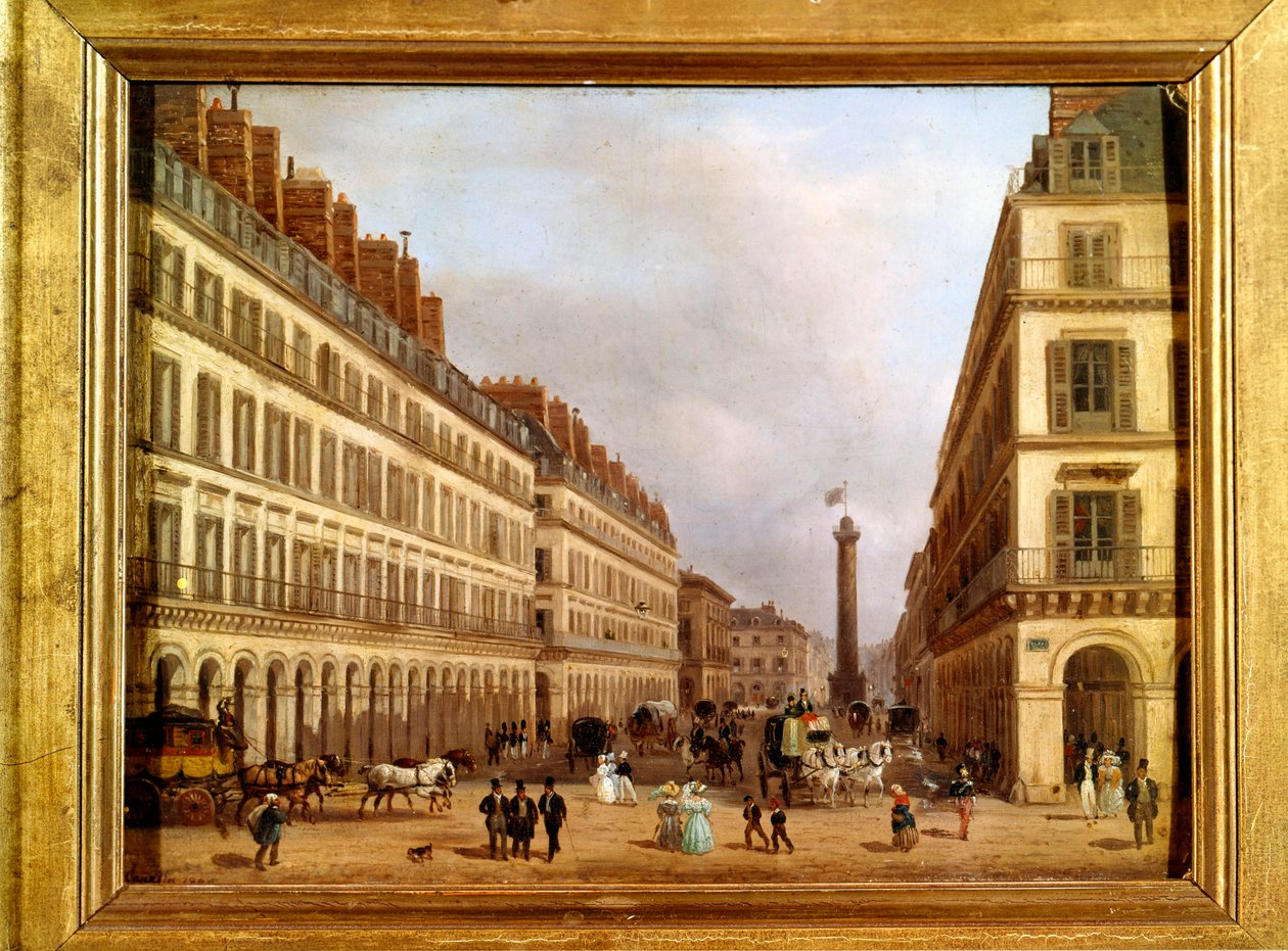 La rue Castiglione Párizsban 1829-ben (festmény) alkotó: Giuseppe Canella