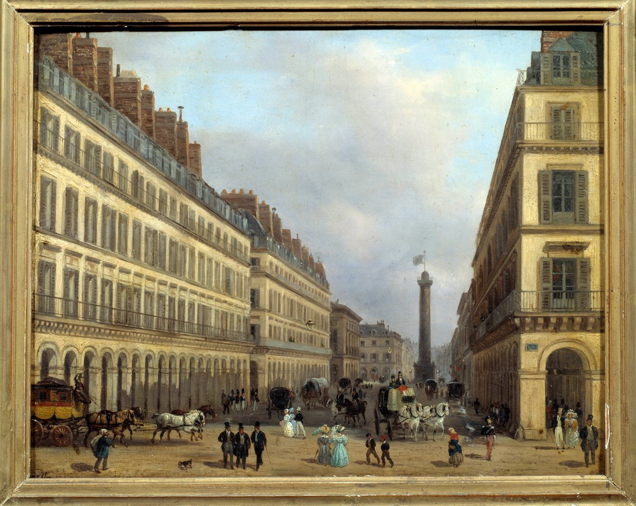 Rue Castiglione Párizsban 1829-ben. Giuseppe Canella (1788-1847) festménye alkotó: Giuseppe Canella