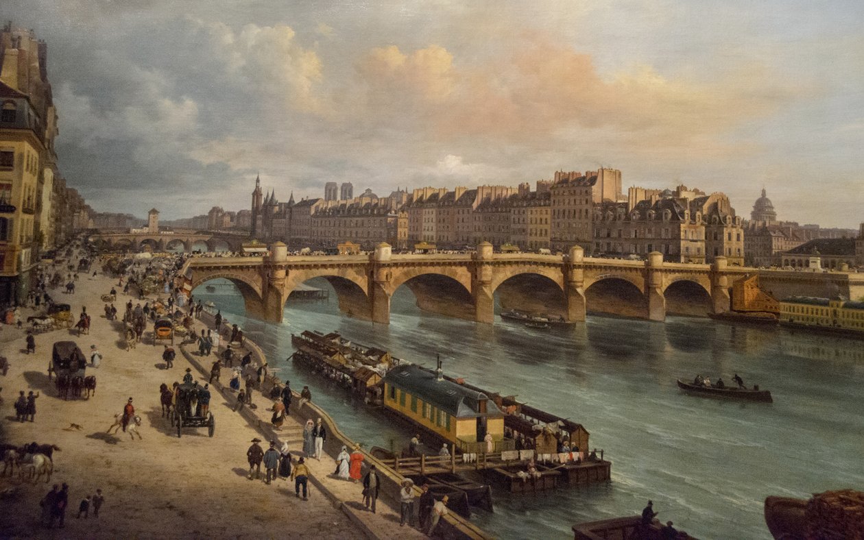 A Pont-Neuf és a Cité Paris 1832, 1832. alkotó: Giuseppe Canella the Elder