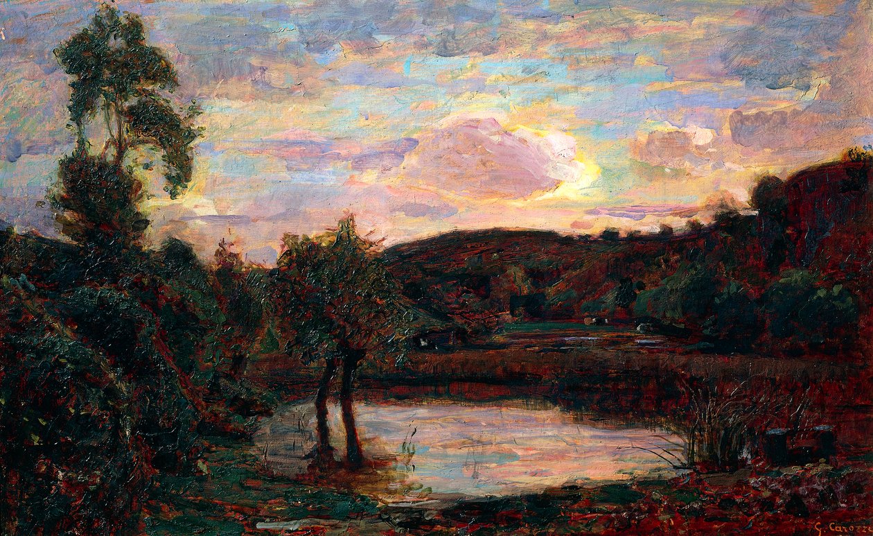 Naplemente Engadineban, Giuseppe Carozzi (1864-1938) alkotó: Giuseppe Carozzi