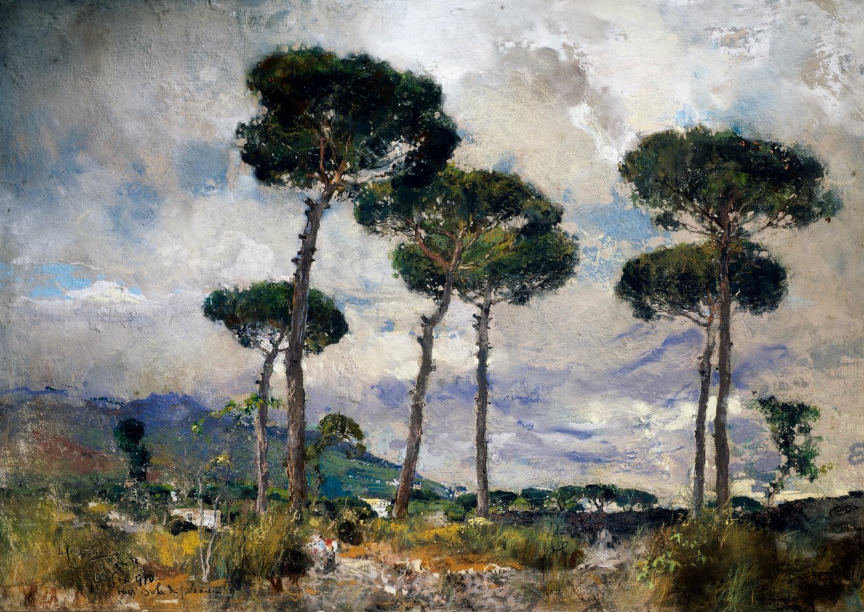 fenyőfák alkotó: Giuseppe Casciaro