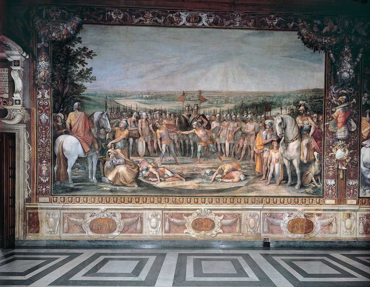 Horatii és Curiatii harca alkotó: Giuseppe Cesari