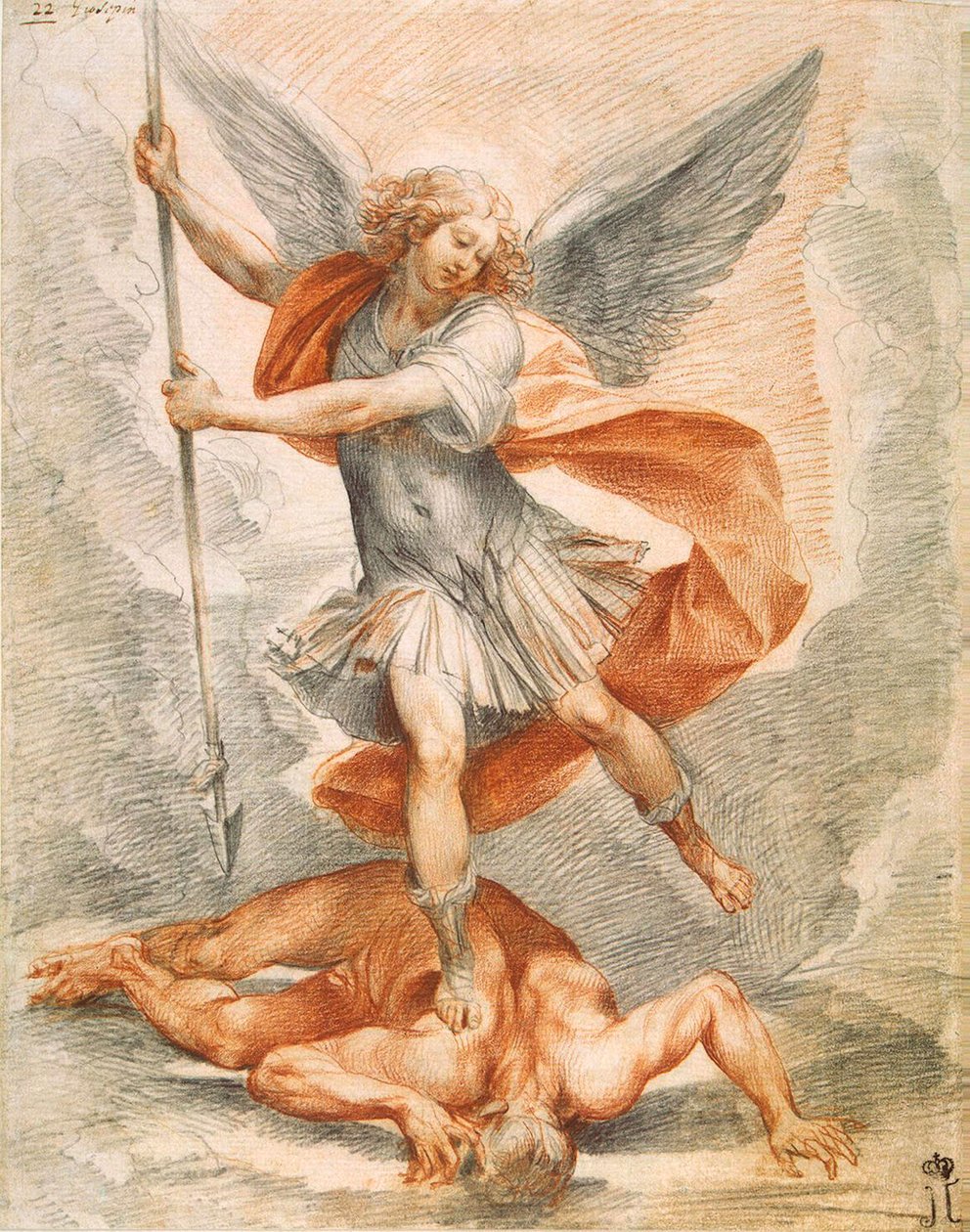 Szent Mihály arkangyal, 1629-1630. alkotó: Giuseppe Cesari